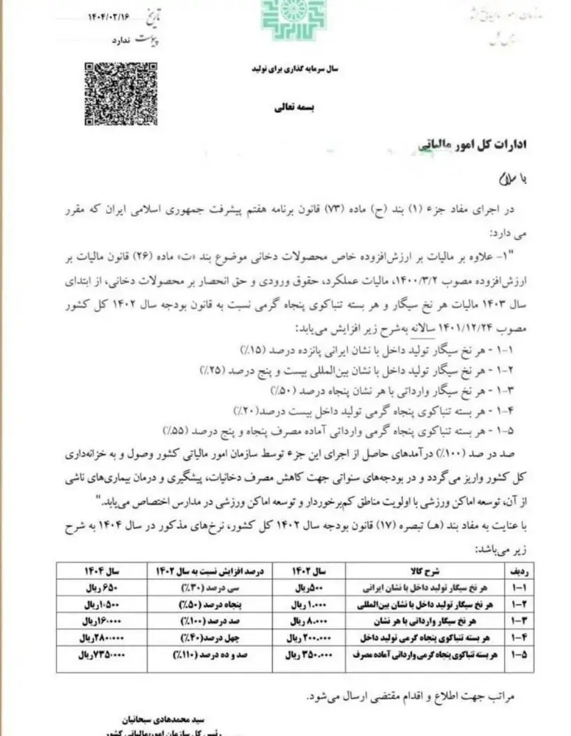 مالیات-سیگار