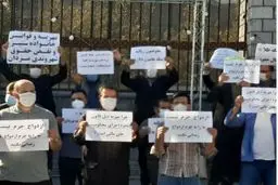 تجمع بدهکاران مهریه در مقابل قوه قضائیه 