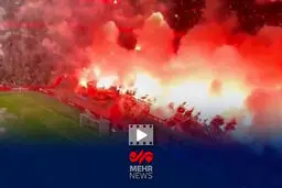 توقف بازی آژاکس: شراره‌های آتش هواداران، میدان را به آشوب کشید!