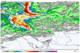 خطر یخبندان در جنوب کشور: بارش‌های ۲ روزه سواحل خزر را فرا می‌گیرد