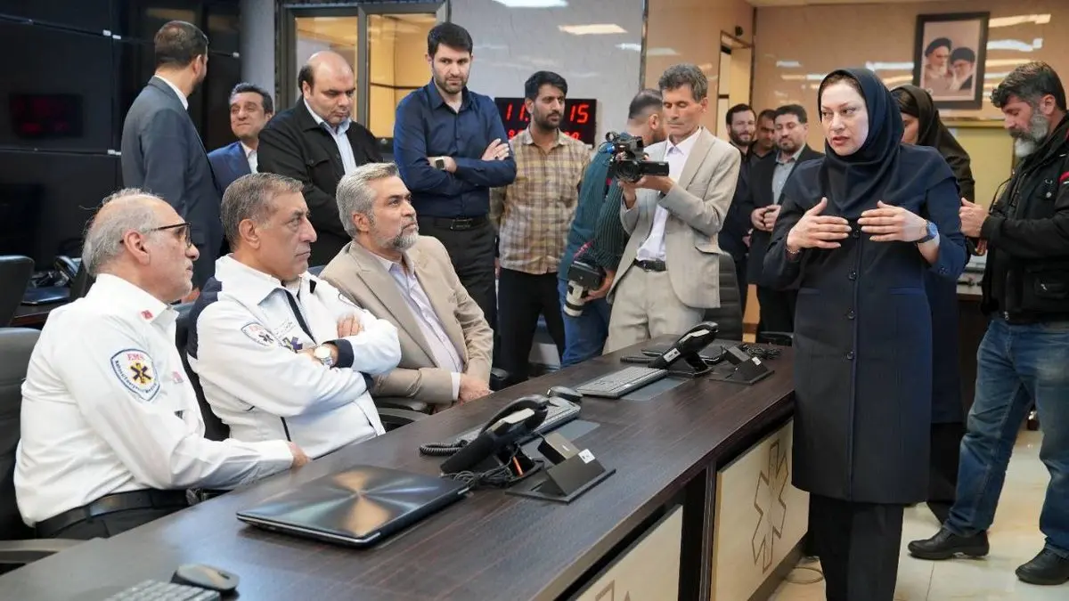 دکتر قائم پناه در مرکز کنترل عملیات بحران سازمان اورژانس کشور