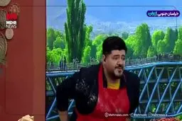 فیلم لحظه انفجار در برنامه زنده شبکه ۳