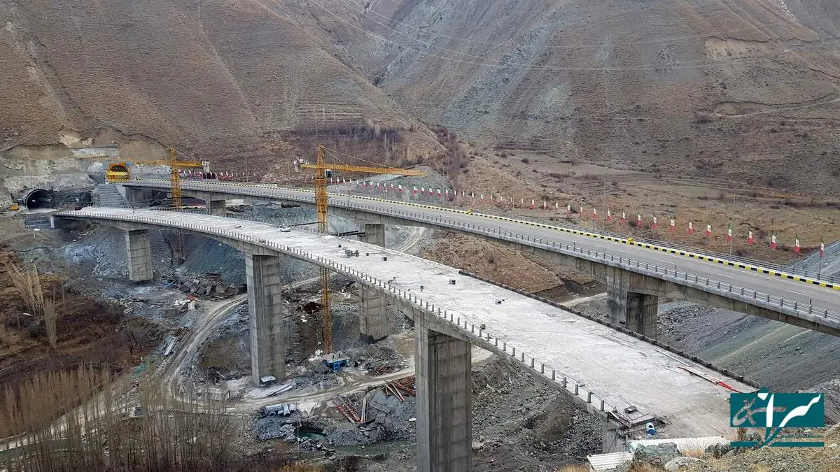 آغاز و پایان احداث ۲ قطعه از آزادراه تهران - شمال