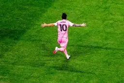 مسی، غول میامی: دو گل و یک پاس گل، طوفان مسی در زمین!