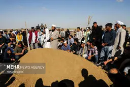 مراسم تدفین زنده یاد صابر کاظمی در آق قلا 
