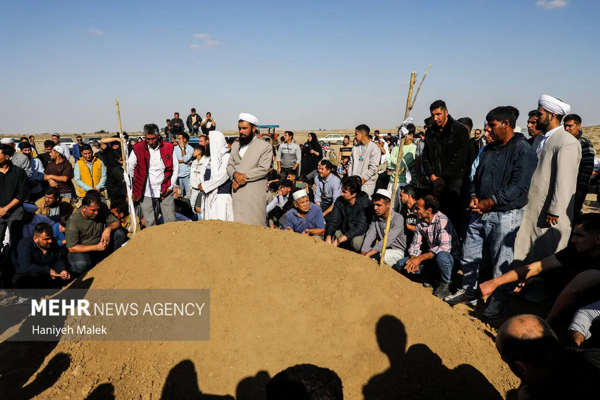 مراسم تدفین زنده یاد صابر کاظمی در آق قلا 
