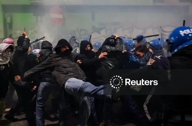 شوک به جهان: پلیس ایتالیا معترضان المپیک زمستانی را به طرز وحشیانه‌ای سرکوب کرد!