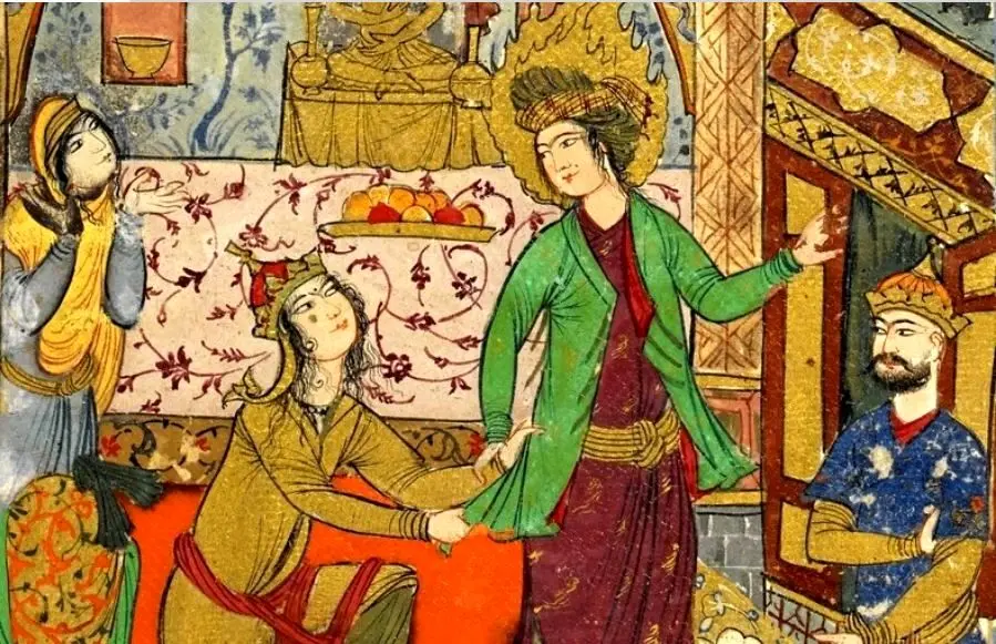 این نقاشی قدیمی از حضرت یوسف و زلیخا را ببینید