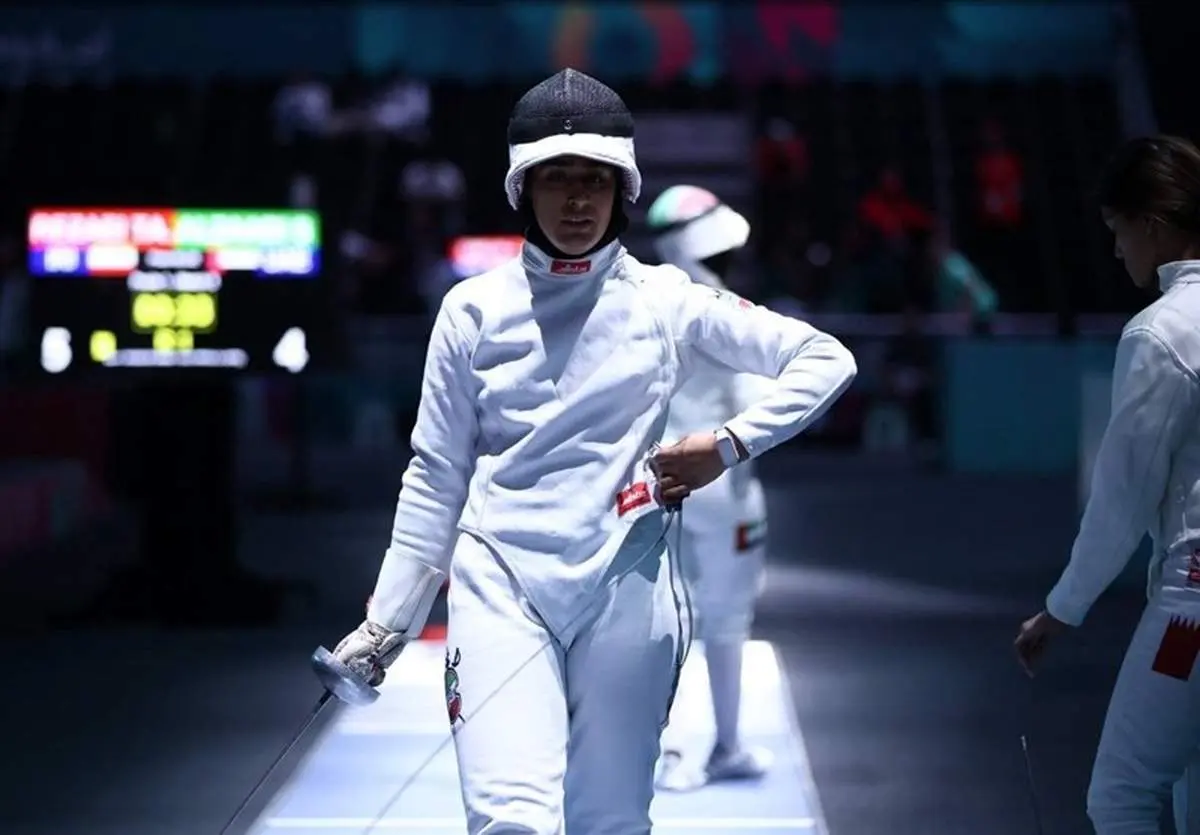  ریحانه رضایی تاریخ‌ساز شد/صعود به یک‌چهارم نهایی شمشیربازی 