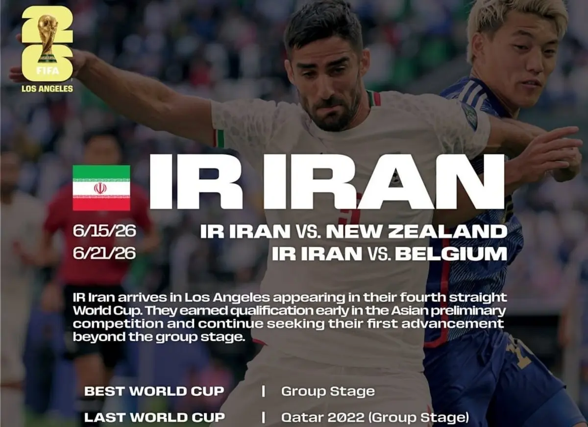 فیفا آتش به پا کرد: پوستر تیم ملی ایران در لس‌آنجلس، خشم سراسری!
